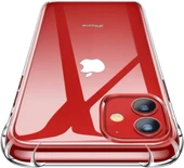 iPhone 12 Mini Uyumlu Darbe Önleyici Sararmaya Dayanıklı Airbag Korumalı Ultra Slim TPU Şeffaf Silikon Kılıf - 7