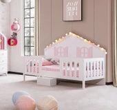 FLOWER BEBEK ODASI TAKIMI - BEYAZ PEMBE thumbnail 5