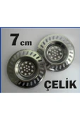 7cm Paslanmaz Çelik Lavabo Gider Süzgeci Yaşam Boyu Garantili Ikili Set Çelik Lavabo Süzgeci - 1