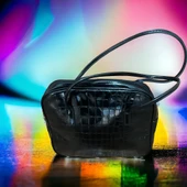 Lancome siyah lugan Şık  Büyük Kapasiteli Yaz Omuz Çantası genişlik-30 derinlik-27cm - 2