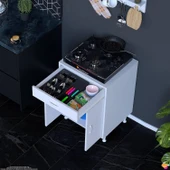 Modilayn DOQU (L) Set Ocak Altı Dolap 65x88x56 cm, Çekmeceli,Kapaklı, Tüp Bölmeli Ve Baharat Raflı - 2