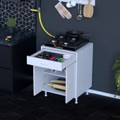 Modilayn QPLAS (L) Set Ocak Altı Dolap 65x88x56 cm Çekmeceli, Kapaklı 2 Göz Raf Bölmeli thumbnail 4