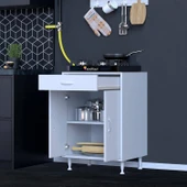 Modilayn QPLAS (L) Set Ocak Altı Dolap 65x88x56 cm Çekmeceli, Kapaklı 2 Göz Raf Bölmeli thumbnail 1