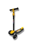 Işıklı 3 Tekerlekli Çocuk Scooter – 3 Kademeli Yükseklik Ayarı - Sarı - 4