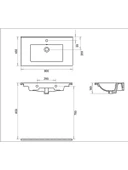 Turavit Bella 80 cm Etejerli Lavabo - 2