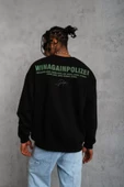 Erkek Baskılı Sweat - Siyah - 1