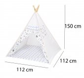 SafeMom - Kızılderili Ahşap Çocuk Oyun Çadırı - Sarı (Demonte) - 3