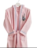 Karaca Home %100 Pamuk Pembe Looney Tunes Bugs Bunny Kapüşonlu Çocuk Bornoz - 4