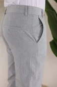 Erkek Slim Fit Likralı Bilek Boy Kumaş Pantolon - 4