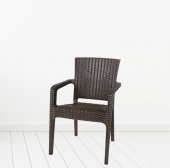 DOGANT Rattan 6 Adet Koltuk Sandalye Kahverengi - 2