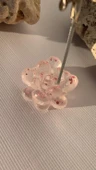 Şeffaf Epoksi Pembe Renkli Glitterli Sukulent Şekil Kağıt Tutacağı Notluk Epoksi El Yapımı Hediyelik - 7