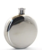 Paslanmaz Çelik Yuvarlak 5 Oz Tekli Matara Çelik Renk - 1