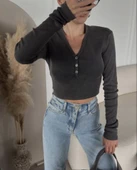 Yıkamalı Crop - 3
