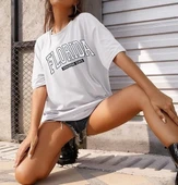 Bisiklet Yaka Baskılı T-shirt - Beyaz - 2