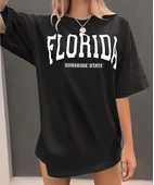 Bisiklet Yaka Baskılı T-shirt - Siyah - 1