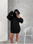 Samuray ZIP Fermuarlı Kapüşonlu SweatShirt- Siyah - 1