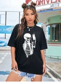 Baskılı T-shirt - Siyah - 3