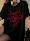Baskılı T-shirt - Siyah - 1