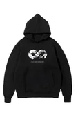 10 Kasıma Özel Üç İplik Kapşonlu Baskılı SweatShirt - Siyah - 2