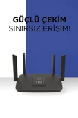 Torima AC06 Siyah Çift Bant Kablosuz WiFi Router 1200Mbps – 2.4GHz & 5GHz  4 Antenli - 2