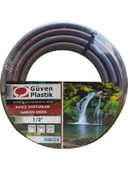 Güven Plastik 1/2" Market Tipi Özel Güven Örgülü Gri Hortum (15 Metre) - 1