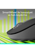 Logitech Signature M650 Büyük Boy Sol El Için Sessiz Kablosuz Mouse - Siyah - 2