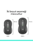 Logitech Signature M650 Büyük Boy Sol El Için Sessiz Kablosuz Mouse - Siyah - 9