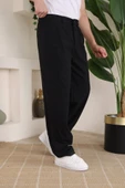 Erkek Beli Lastikli Pileli Baggy Pantolon - 2
