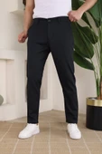Erkek Casual Slim Fit Cord Desenli Kumaş Pantolon - 1