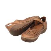 VENÜS 25190244Y SARAÇLI DOLGU TABAN KADIN DERİ AYAKKABI thumbnail 6