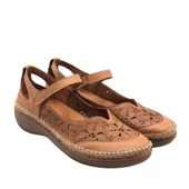 VENÜS 25190244Y SARAÇLI DOLGU TABAN KADIN DERİ AYAKKABI thumbnail 1