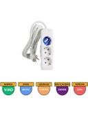 Viko 5 Metre Kablolu Topraklı Çocuk Korumalı Üçlü Priz - 1