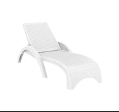 Omnipazar TRK-860 Siesta Fiji Rattan Desenli Ayarlanabilir Lüks Şezlong - 7