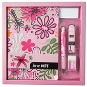 Serve Deep Defter Seti Desenli Kutulu Pembe - 1