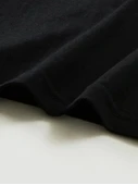Baskılı Oversize Bisiklet Yaka T-shirt - Siyah - 3