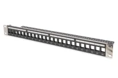 Digitus Modüler Patch Panel, zırhlı, 24-port boş, 1U, kabinete monte edilebilir, şeffaf etiket alanına sahip, siyah renk<br>
Digitus Modular Patch Panel, shielded, 24-port blank, 1U, Rack Mount, - 1