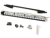 Beek Modüler Boş Patch Panel, Zırhlı, 24-port, 1U, Rack Montaj için Uygun, Etiketleme Alanı Mevcut - 1