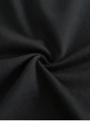 Baskılı Oversize Bisiklet Yaka T-shirt - Siyah - 3