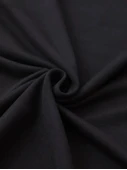 Baskılı Oversize Bisiklet Yaka T-shirt - Siyah - 2