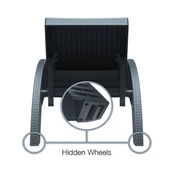 Omnipazar TRK-860 Siesta Fiji Rattan Desenli Ayarlanabilir Lüks Şezlong Beyaz 2'li Set - 6