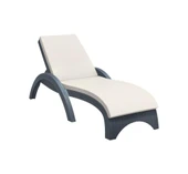 Omnipazar TRK-860 Siesta Fiji Bej Minderli Rattan Desenli Ayarlanabilir Lüks Şezlong - 6