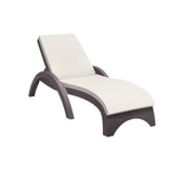 Omnipazar TRK-860 Siesta Fiji Bej Minderli Rattan Desenli Ayarlanabilir Lüks Şezlong - 1