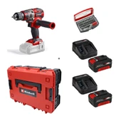 Einhell Tp-Cd 18/80 Li Bl Solo Darbesiz Matkap Vidalama + 2 x 4 Ah Starter Kit Akü (Çanta ve Bits Uç Dahil) - 1