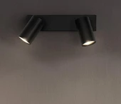 mylights ikili led spot siyah hareketli başlık tavan avize duvar aplik ayna üstü tablo aplik os-ram ampullü thumbnail 2