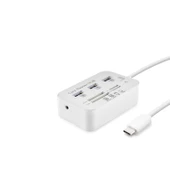Type-C Hub Combo 3*Usb3.0 + Ms + Sd + M2 + Tf 20Cm Beyaz HDX7029 - 1