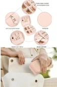 Mini Takı Kutusu Seyahat Tipi Mücevher Çantası Kolye Yüzük Küpe Organizer Takı Düzenleyici - 7
