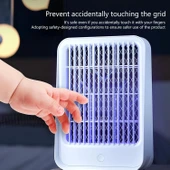 Elektrikli Sinek Kovucu Usb Şarjlı Sessiz Ve Etkili Led Işıklı Kapan - 5