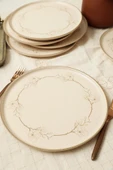 Keramika Taupe Bloom Nordıc Servis Tabağı 28 Cm 6 Adet 22528 - 5
