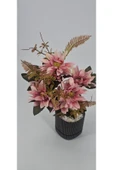 5 Dallı Pembe Çan Çiçeği 34 Cm El Buketi Vazo Aranjman Dekor Çiçeği thumbnail 2