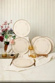 Keramika Taupe Bloom Nordıc Servis Tabağı 28 Cm 6 Adet 22528 - 2